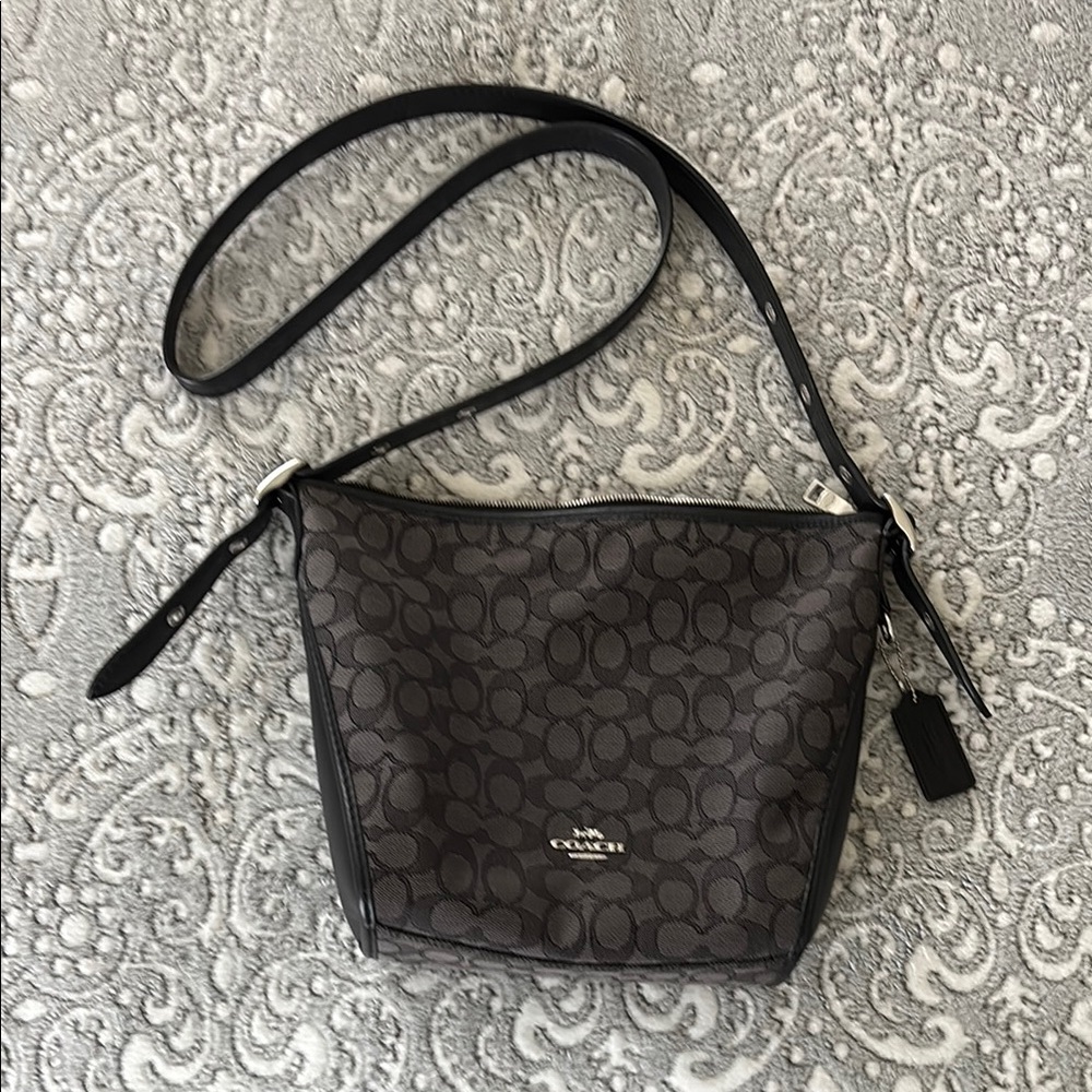 Coach Black Crossbody Bag with Signature Monogram